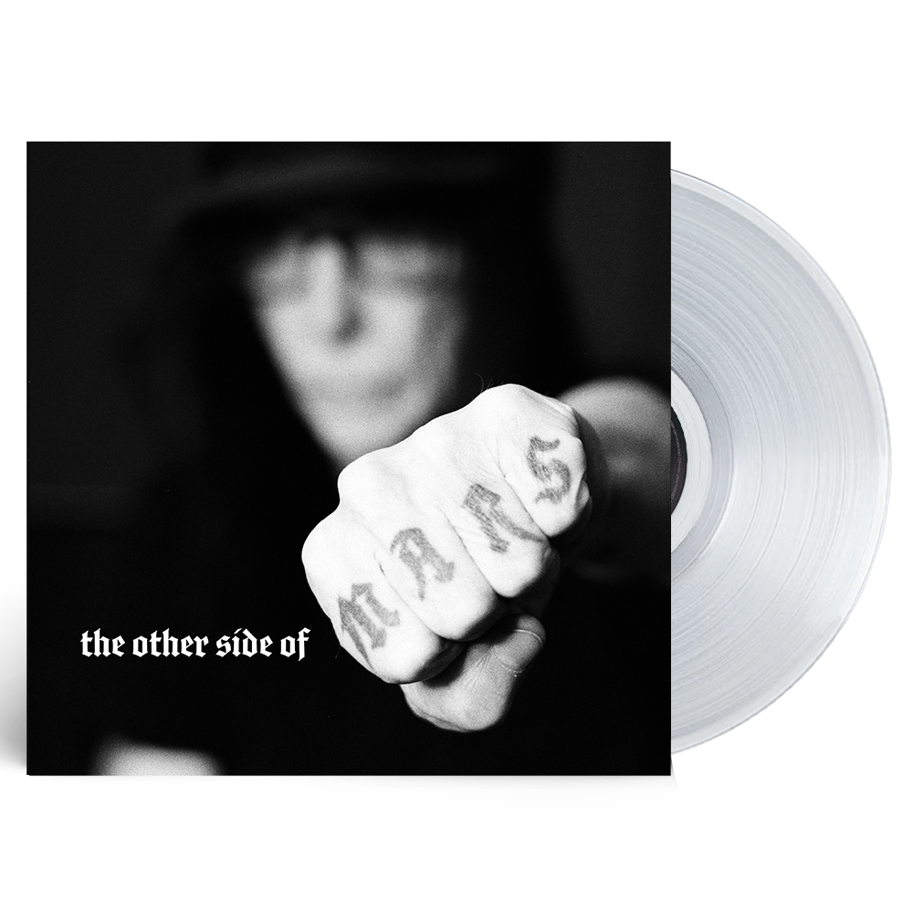 Vinyl record album cover featuring a clenched fist with ’MARS’ tattooed on the knuckles.